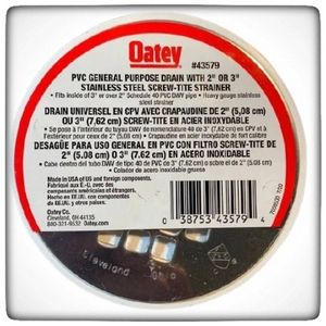 OATEY #43579 4” Diameter General Purpose PVC Drains For 2” Or 3”